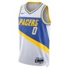 Dres Indiana Pacers Tyrese Haliburton Nike 2025-26 City Edition Bijela Swingman